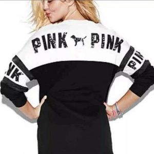 Vs Pink Bling Varsity Crew